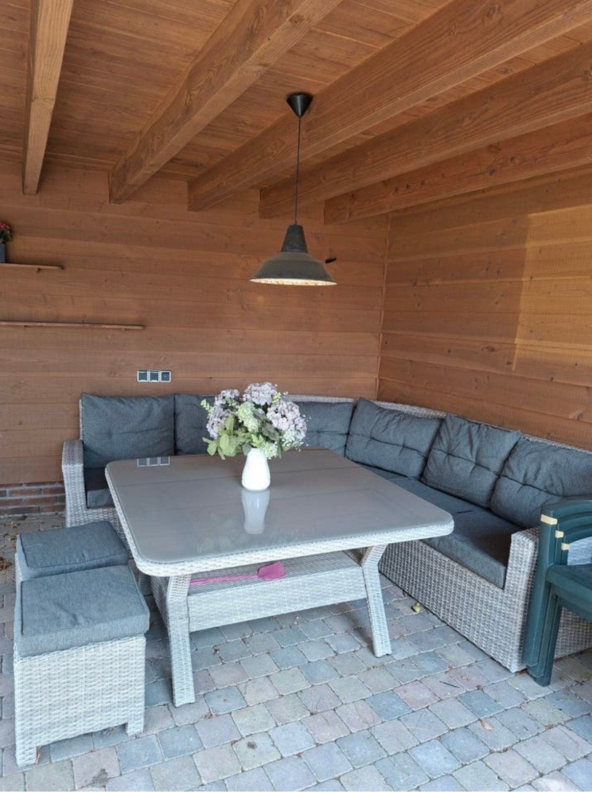 Schitterende diningeset in perfecte staat, Tuin en Terras, Tuinsets en Loungesets, Ophalen, ., Bank, Meer dan 8 zitplaatsen