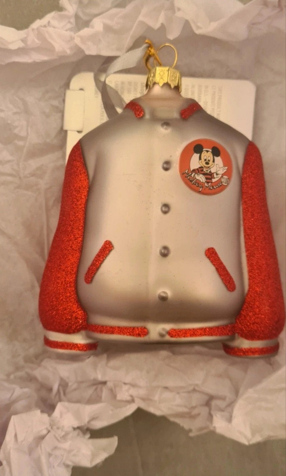 mickey mouse jacket ornament, Ophalen of Verzenden, Mickey Mouse, Zo goed als nieuw, Beeldje of Figuurtje
