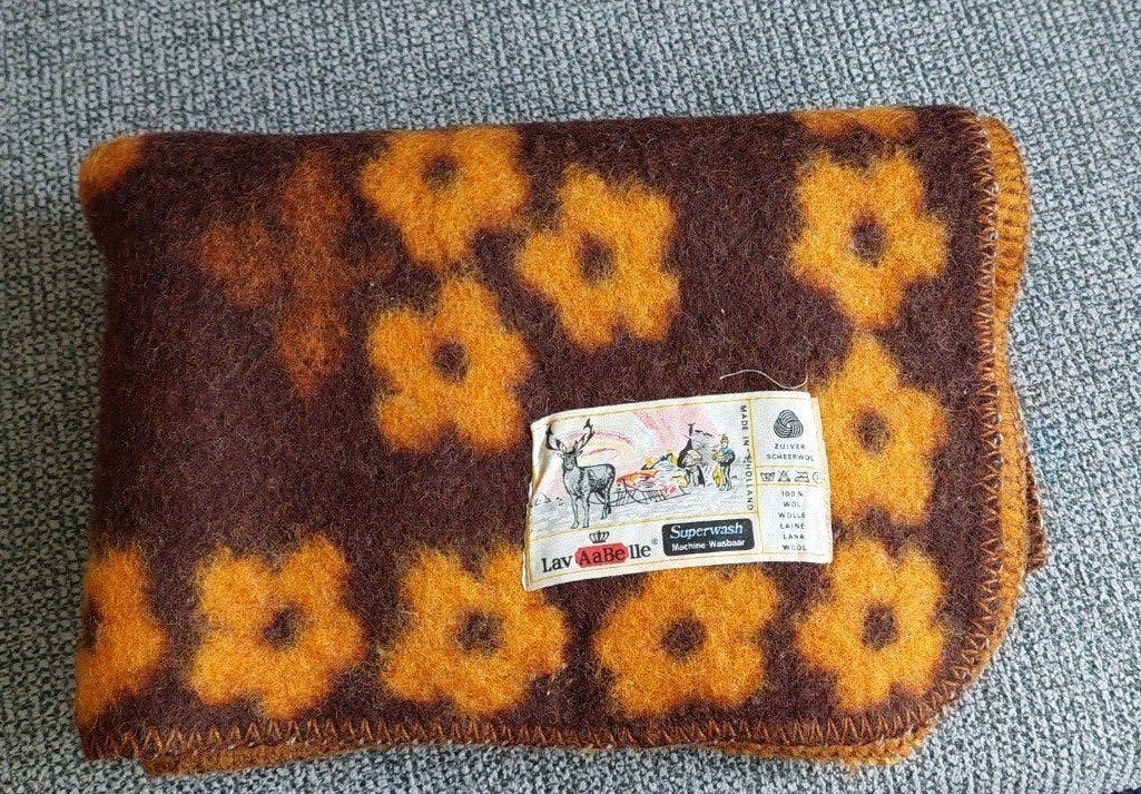 Wollen deken 100 x 70 voor wieg of kinderwagen, Kinderen en Baby's, Verzenden, Deken