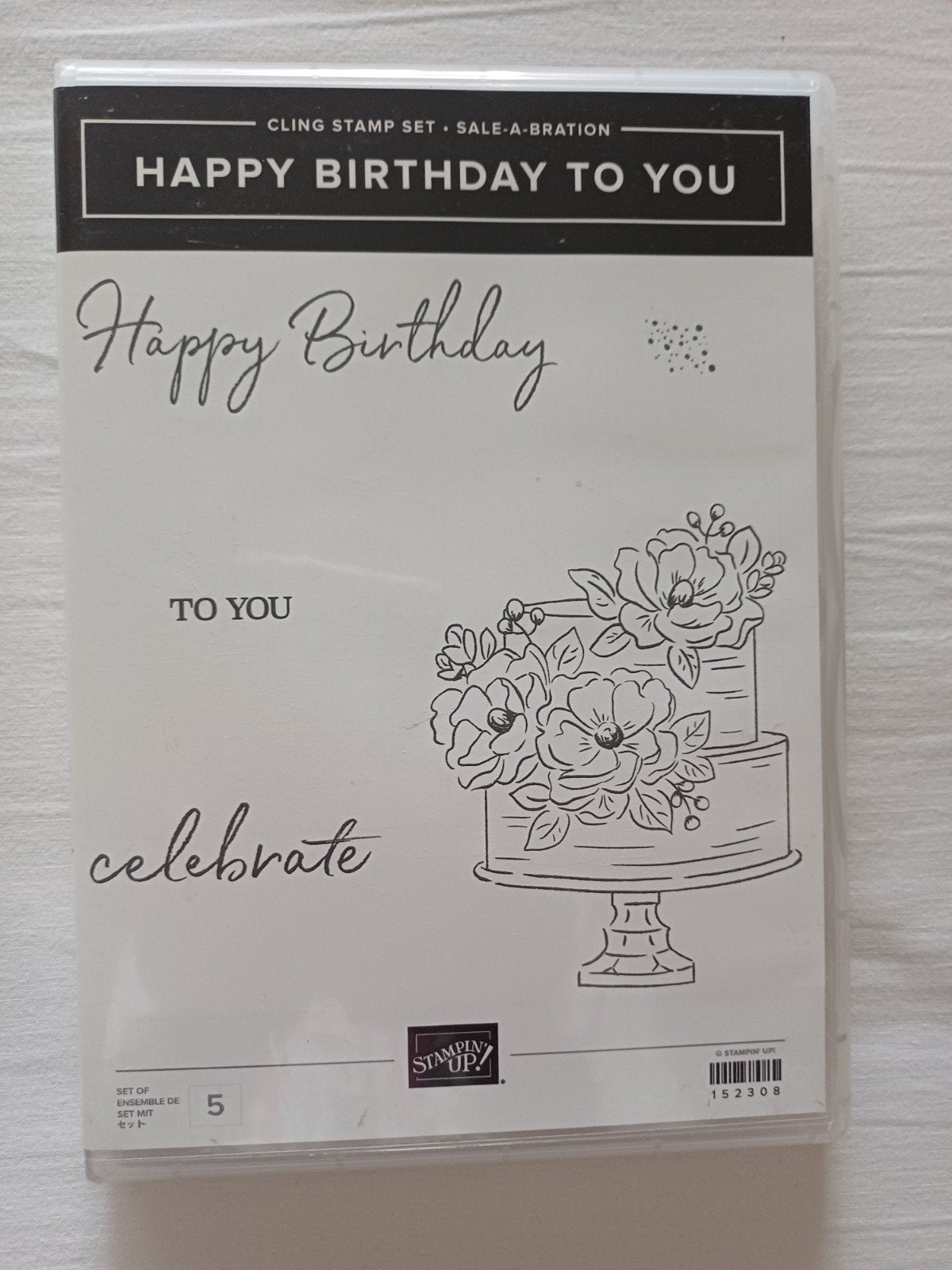 Stampin' Up! Cling Stempelset Happy Birthday To You, Ophalen of Verzenden, Gebruikt