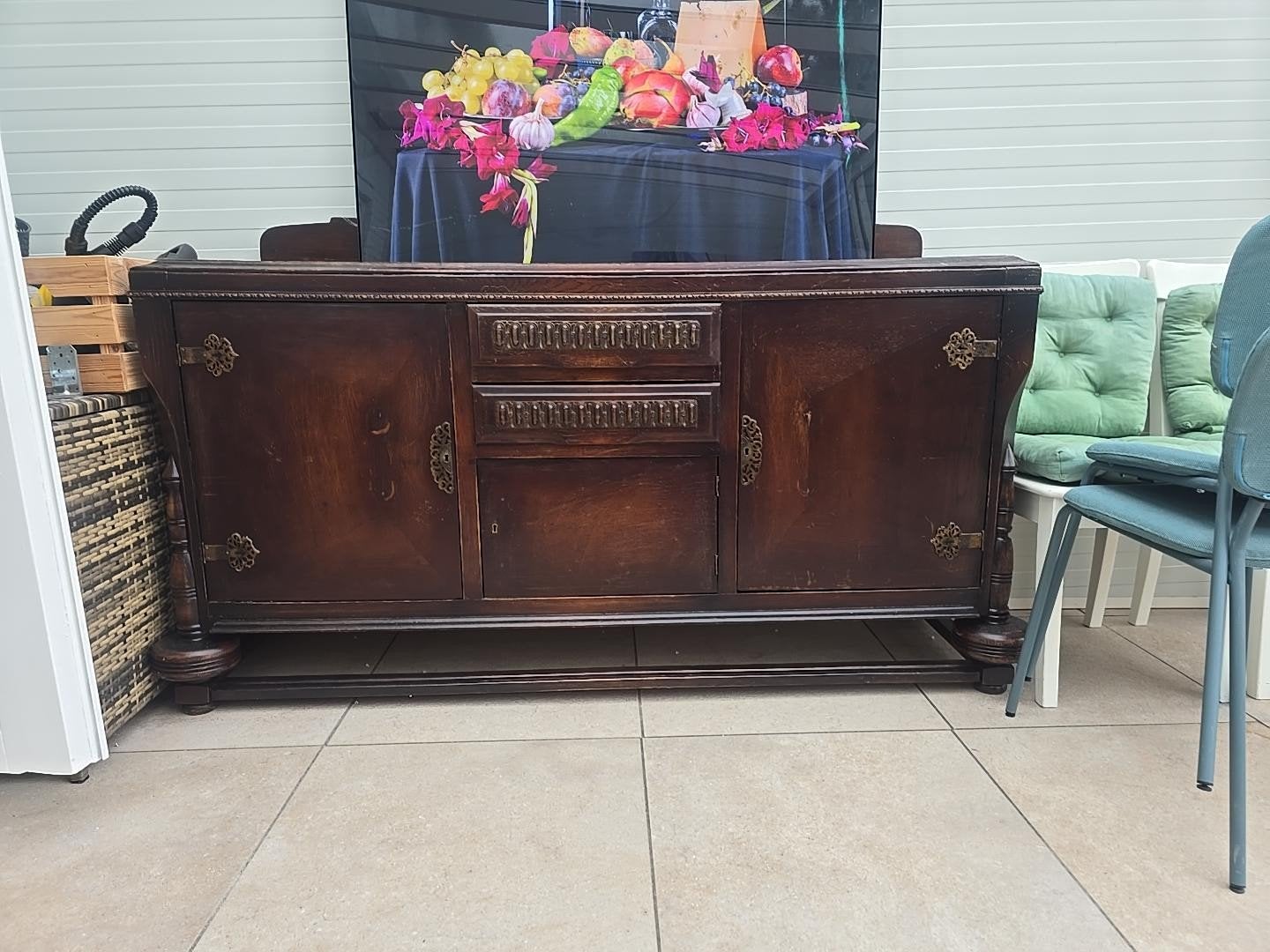 Antieke houten kast / dressoir  100 jaar oud, Antiek en Kunst, Ophalen