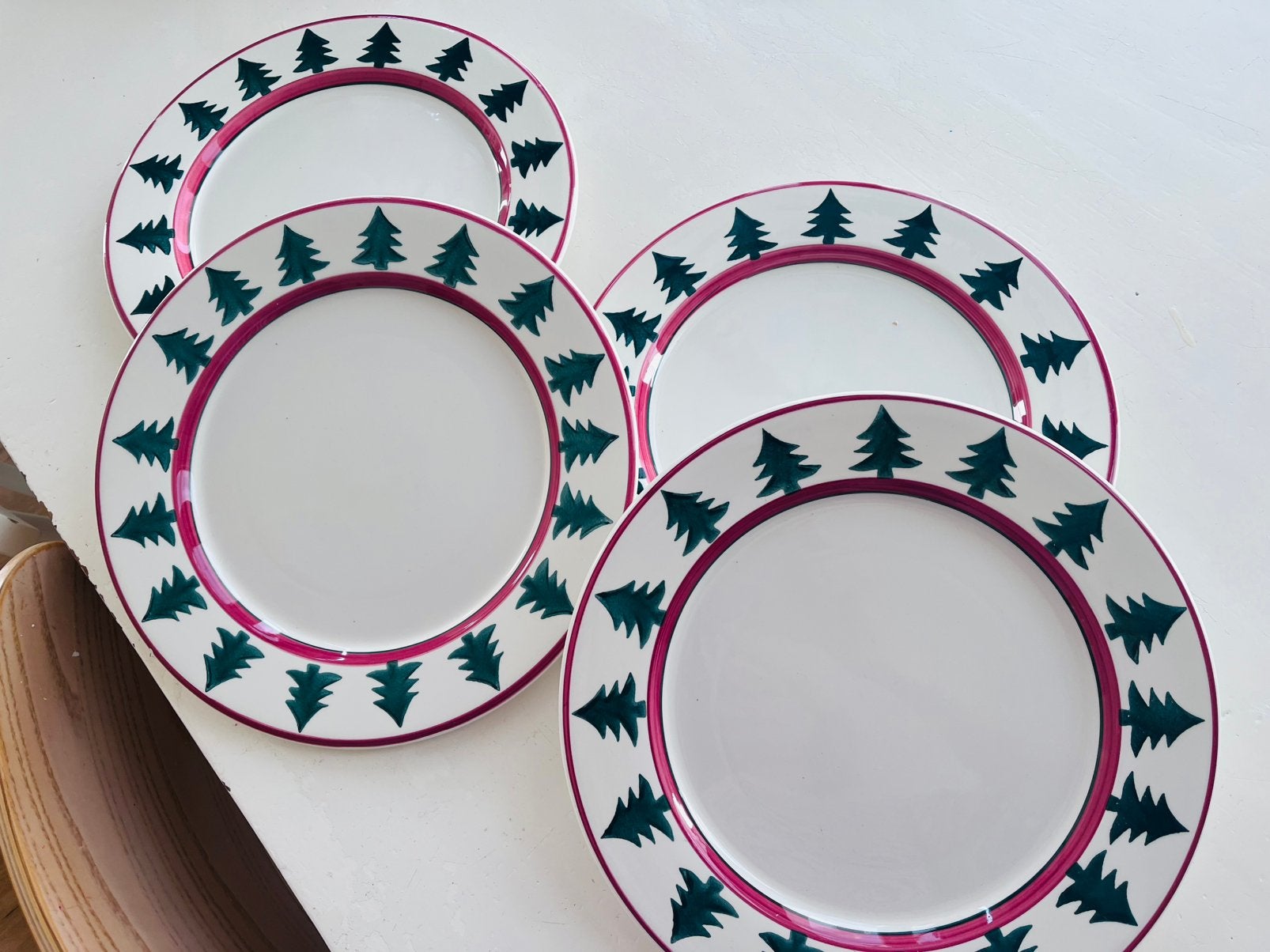 Vintage Pier 1 O' Tannenbaum borden (30cm), Ophalen, Gebruikt, Overige thema's, Overige typen