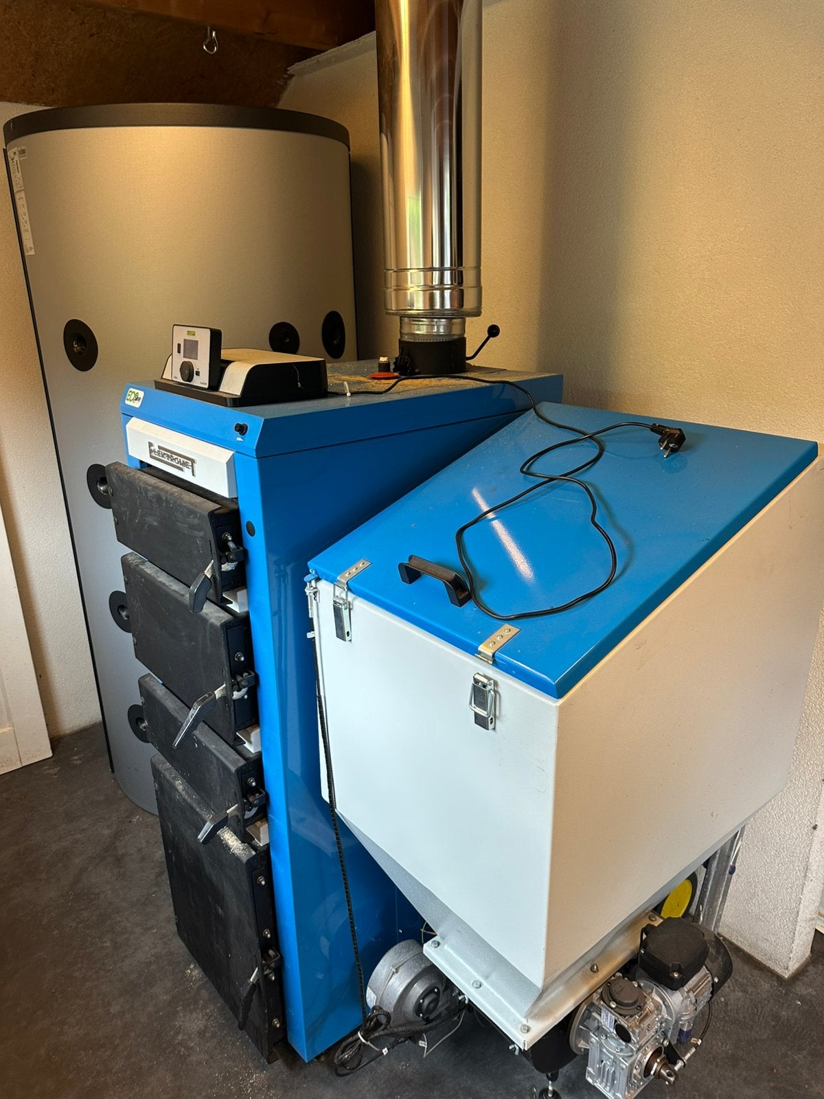 Pelletketel 25 kW + buffervat 866 L, nieuw/ongebruikt, Ophalen, 100 liter of meer, Boiler, 6 t/m 10 jaar oud