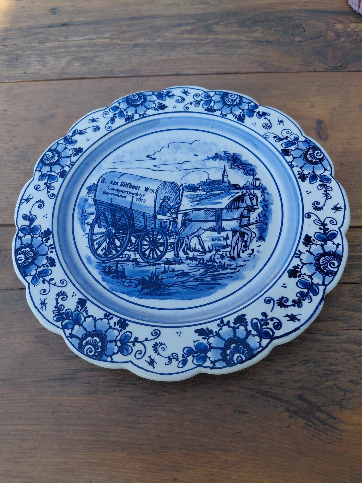 Oud wandbord. Delfs - Blue., Ophalen