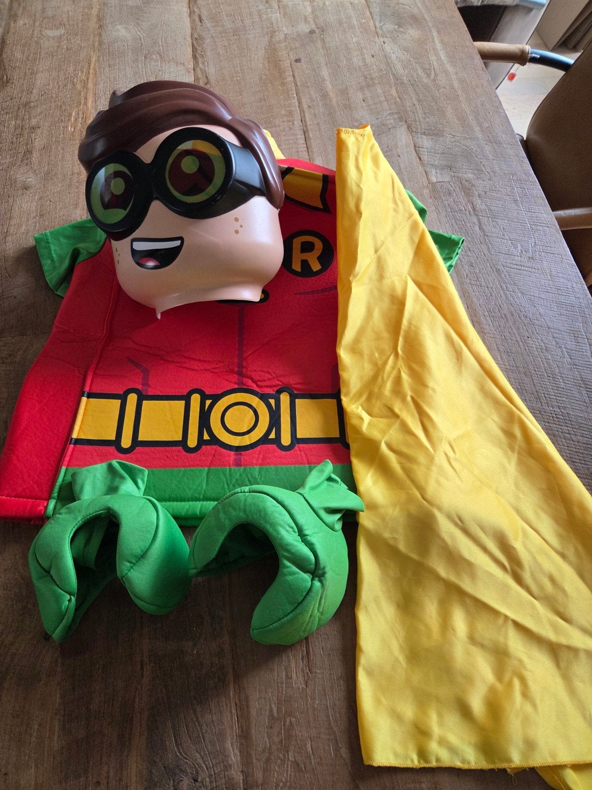 Lego Robin verkleedpak 7-9 jaar, Ophalen of Verzenden, Gebruikt, 104 of kleiner, Jongen of Meisje