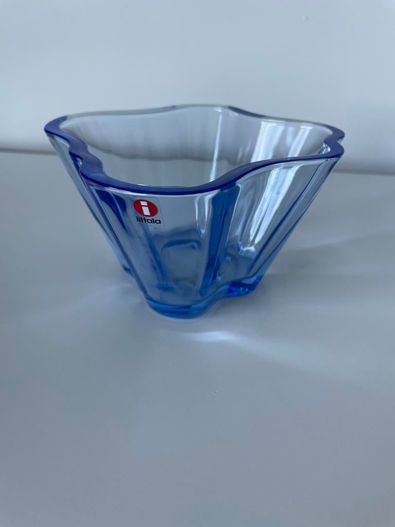 Iittala Aalto Schaaltje Aqua Blauw 75mm - Zo goed als nieuw, Huis en Inrichting, Woonaccessoires | Schalen en Manden, Zo goed als nieuw