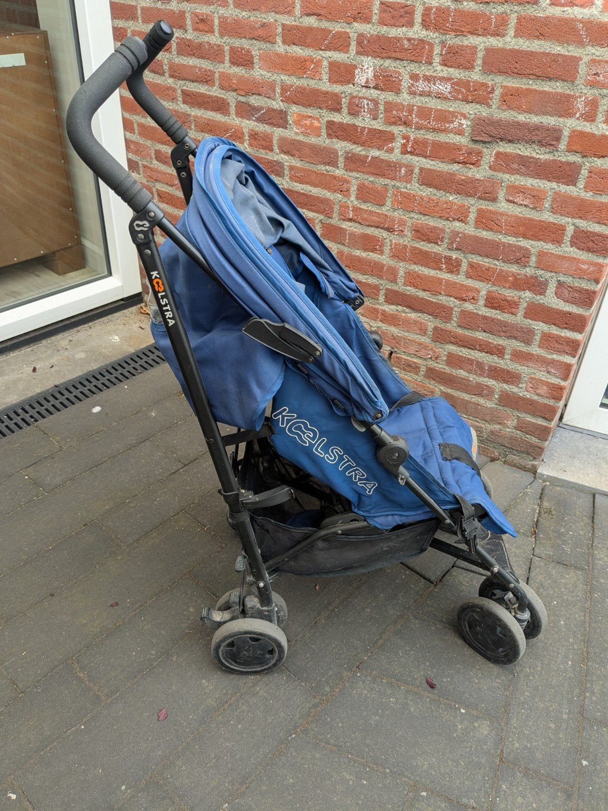 Koelstra paraplubuggy donkerblauw, Ophalen, Gebruikt, Koelstra, Verstelbare rugleuning