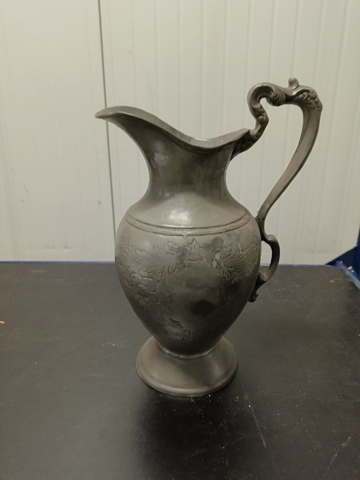Grote Vintage Tinnen Schenkkan Ergarte Porto 35 cm Gekeurd, Antiek en Kunst, Curiosa en Brocante, Ophalen of Verzenden