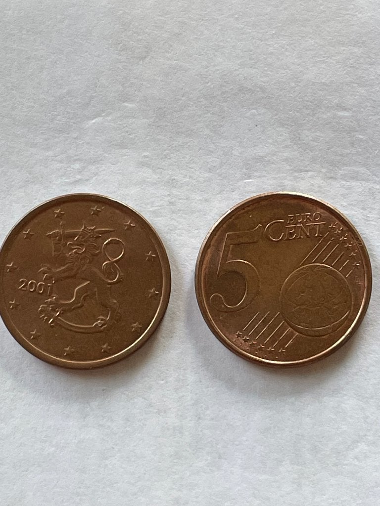 Finland Euro munt. van  5 cent 2001, Ophalen of Verzenden, Finland, 5 cent, Losse munt