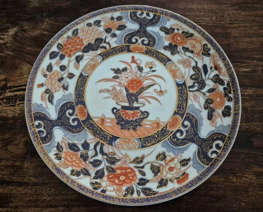 Vintage Japans Imari Sierbord  Bloemvaas en Florale Patron, Ophalen of Verzenden