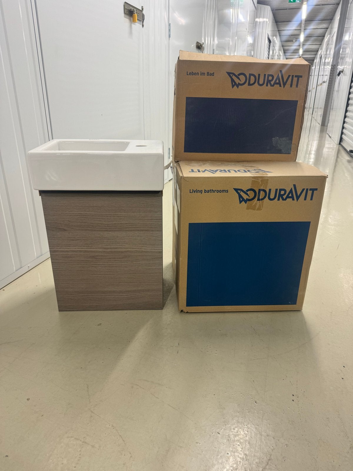 Nieuwe Duravit fontein met bijbehorend meubel, Ophalen, Minder dan 50 cm, Nieuw, Minder dan 25 cm