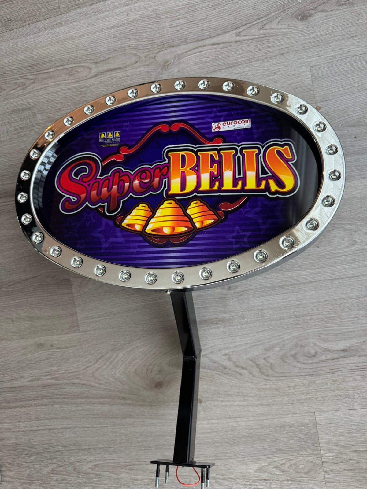 Super Bells gokkast lichtbak / topper Eurocoin Bell-Fruit, Overige munten, Ophalen of Verzenden, Zo goed als nieuw
