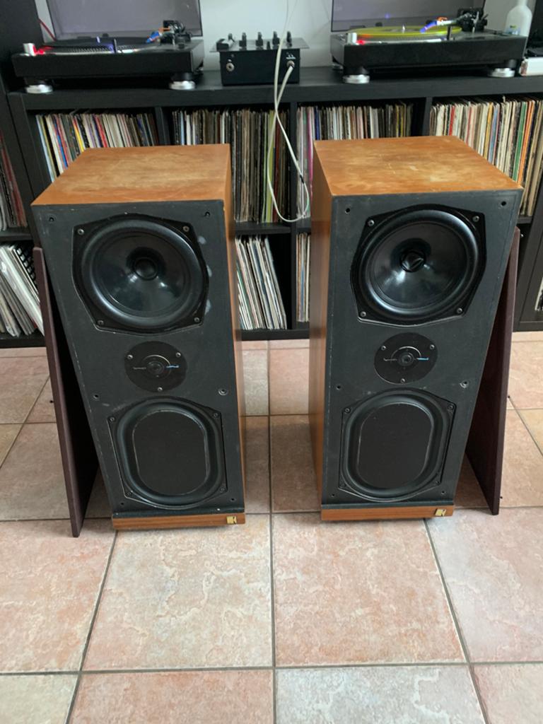 KEF Calinda SP 1053 luidsprekers, Audio, Tv en Foto, Luidsprekers, Ophalen, 120 watt of meer, Front, Rear of Stereo speakers, Overige merken
