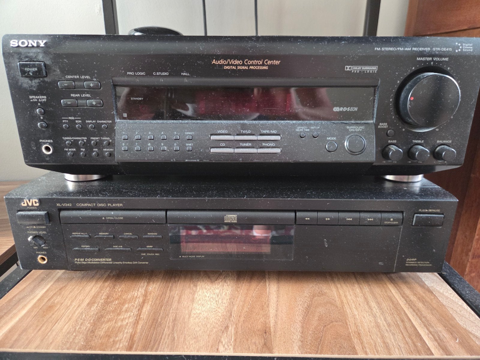 Denon platenspeler, jvc dvd-speler, 2 Kef speakers en verste, Ophalen, Zo goed als nieuw, Dvd-speler, Sony