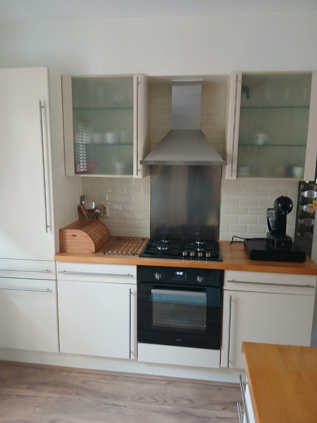 Te koop keukenblok, Ophalen, Wit, Enkelwandige keuken