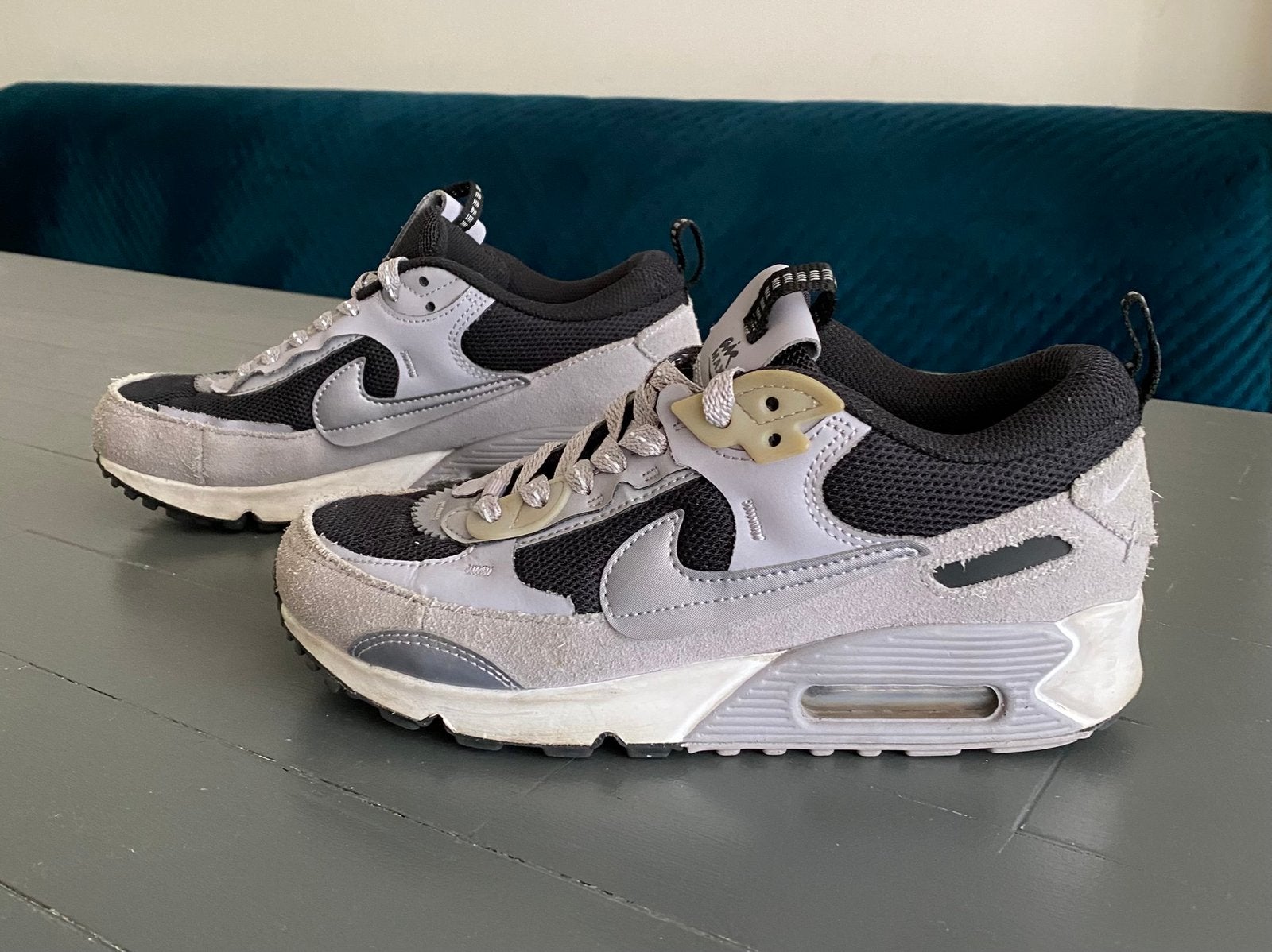 Nike Air Max 60 Futura pewter/black 37,5, Ophalen of Verzenden, Zo goed als nieuw, Zwart, Sneakers of Gympen