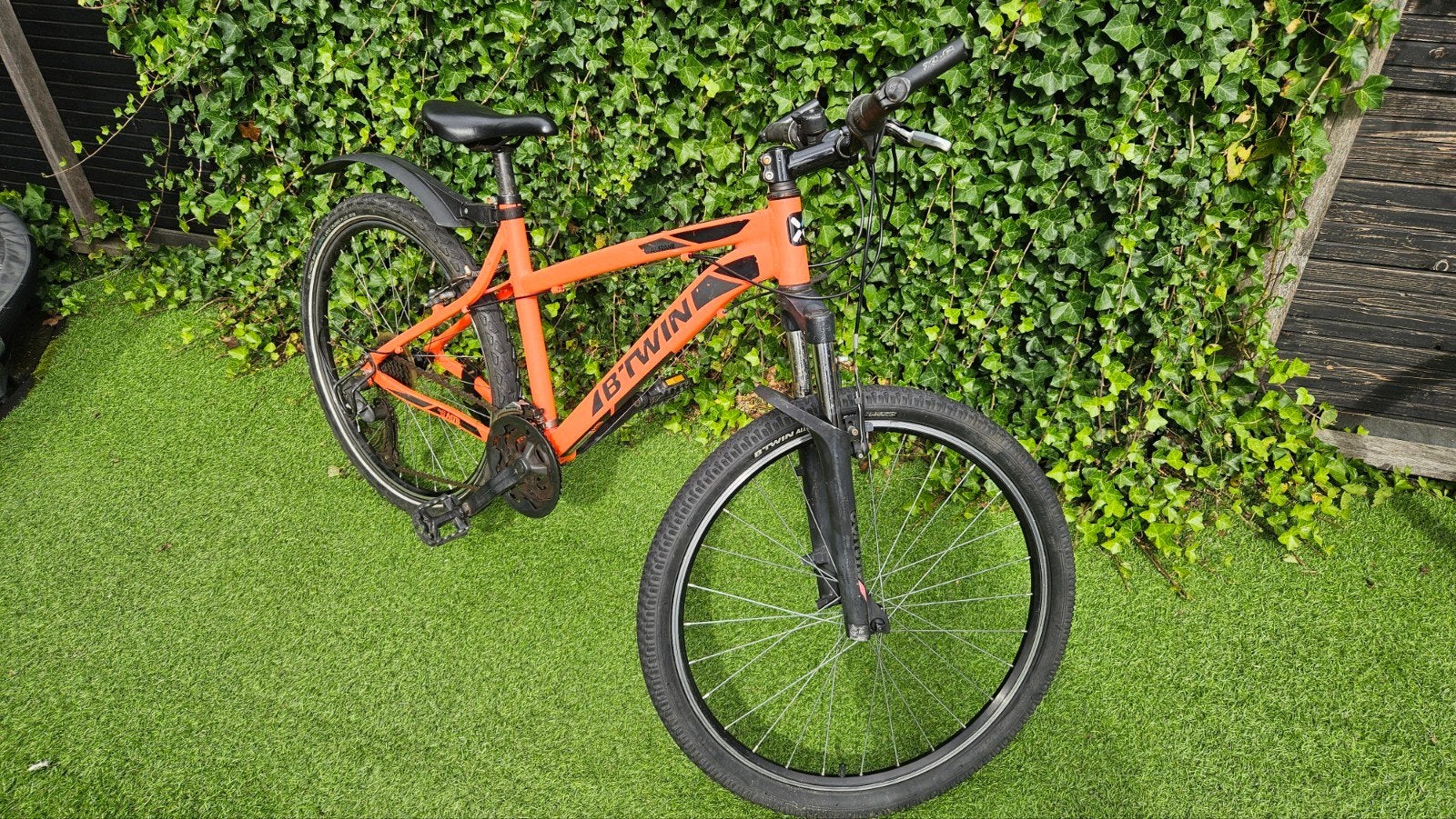 B'Twin Rockrider 340 Mountainbike - Oranje, Gebruikt, Velgrem, Meer dan 20 versnellingen, Ophalen