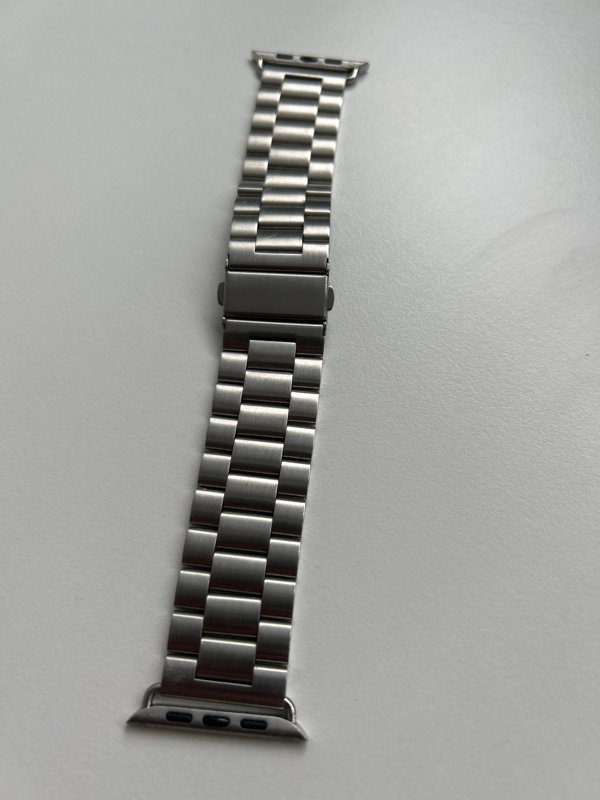 Stainless steel horlogebandje voor Apple Watch 45mm, Sieraden, Tassen en Uiterlijk, Overige merken, Gebruikt, Staal, Polshorloge