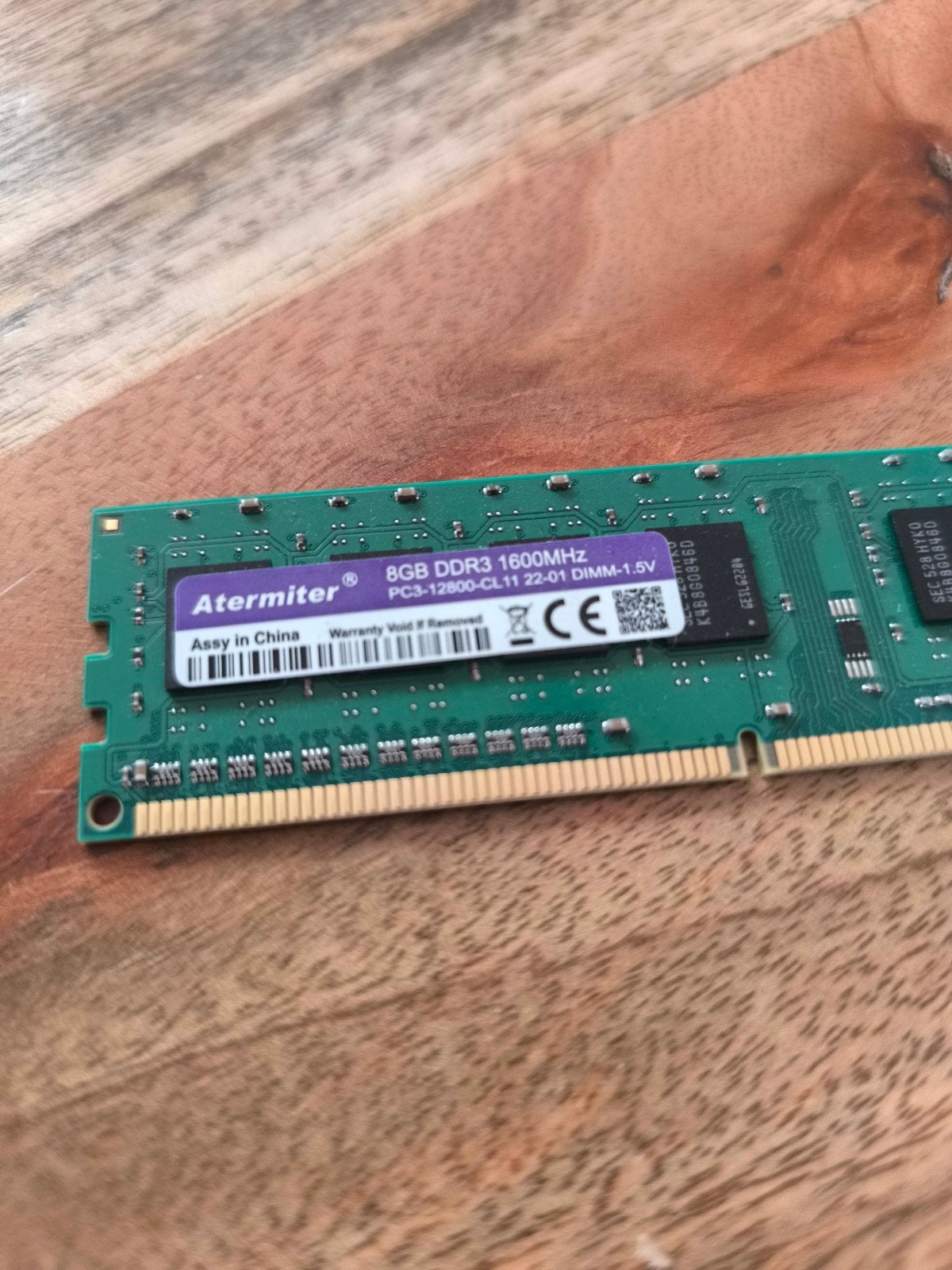 Atermiter 8GB DDR3 1600MHz, Computers en Software, RAM geheugen, 8 GB, DDR3, Ophalen of Verzenden, Zo goed als nieuw