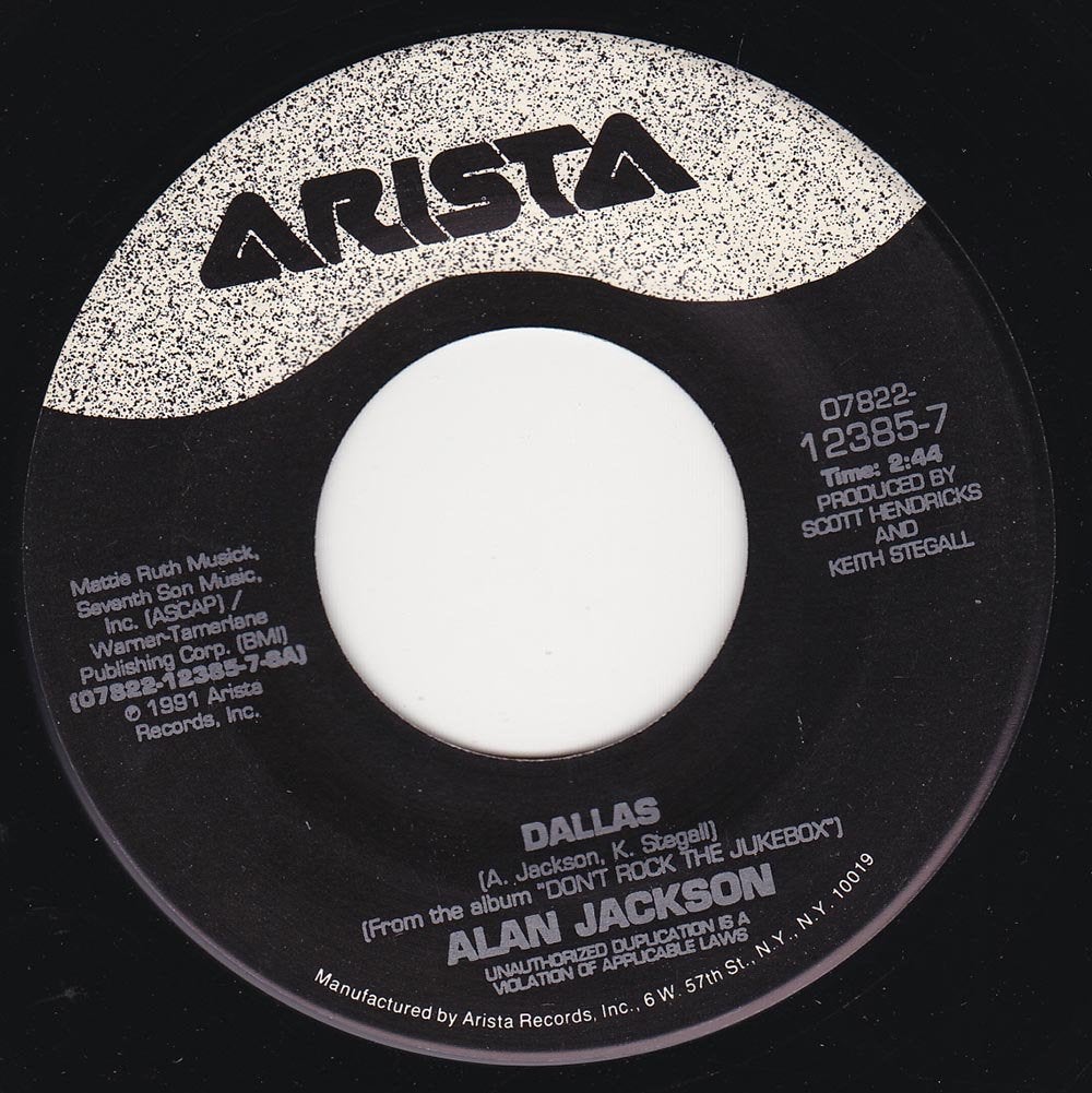 Alan Jackson - Dallas 7", Ophalen of Verzenden, Zo goed als nieuw, 7 inch, Country en Western