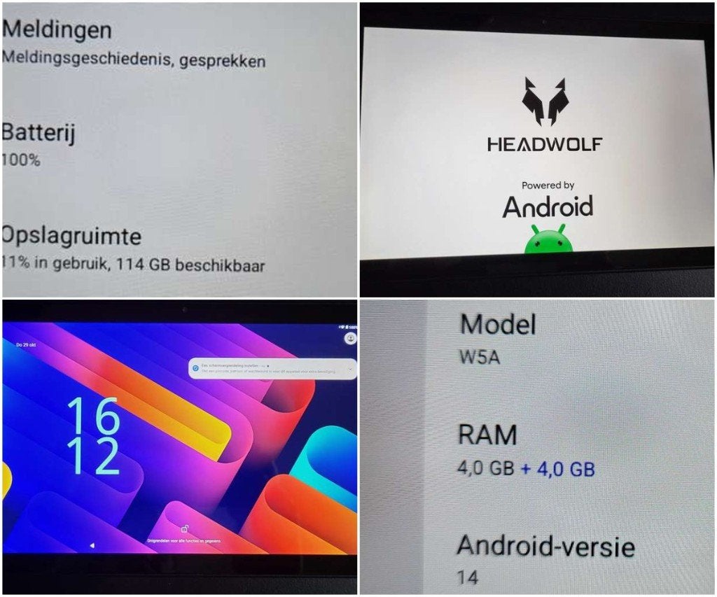 10 inch tablet Android 14, 128 GB opslag 8 GB ram, Computers en Software, Usb-aansluiting, Zo goed als nieuw, 128 GB, Wi-Fi
