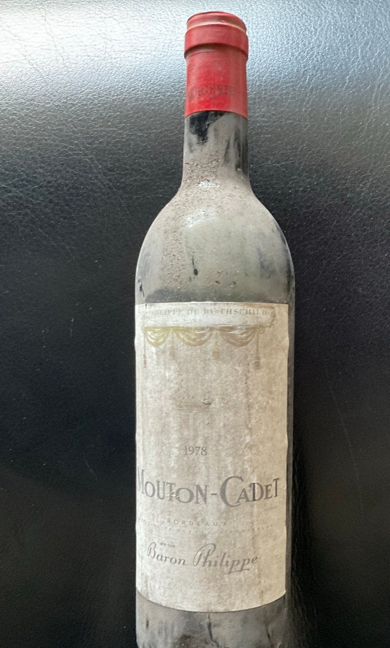 Bordeaux wijn Mouton Cadet grand cru classé 1978, Ophalen of Verzenden, Frankrijk, Rode wijn