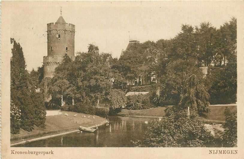 380-616-037 Nijmegen Kronenburgerpark, Verzamelen, Ansichtkaarten | Nederland, Verzenden, Voor 1920, Gelderland