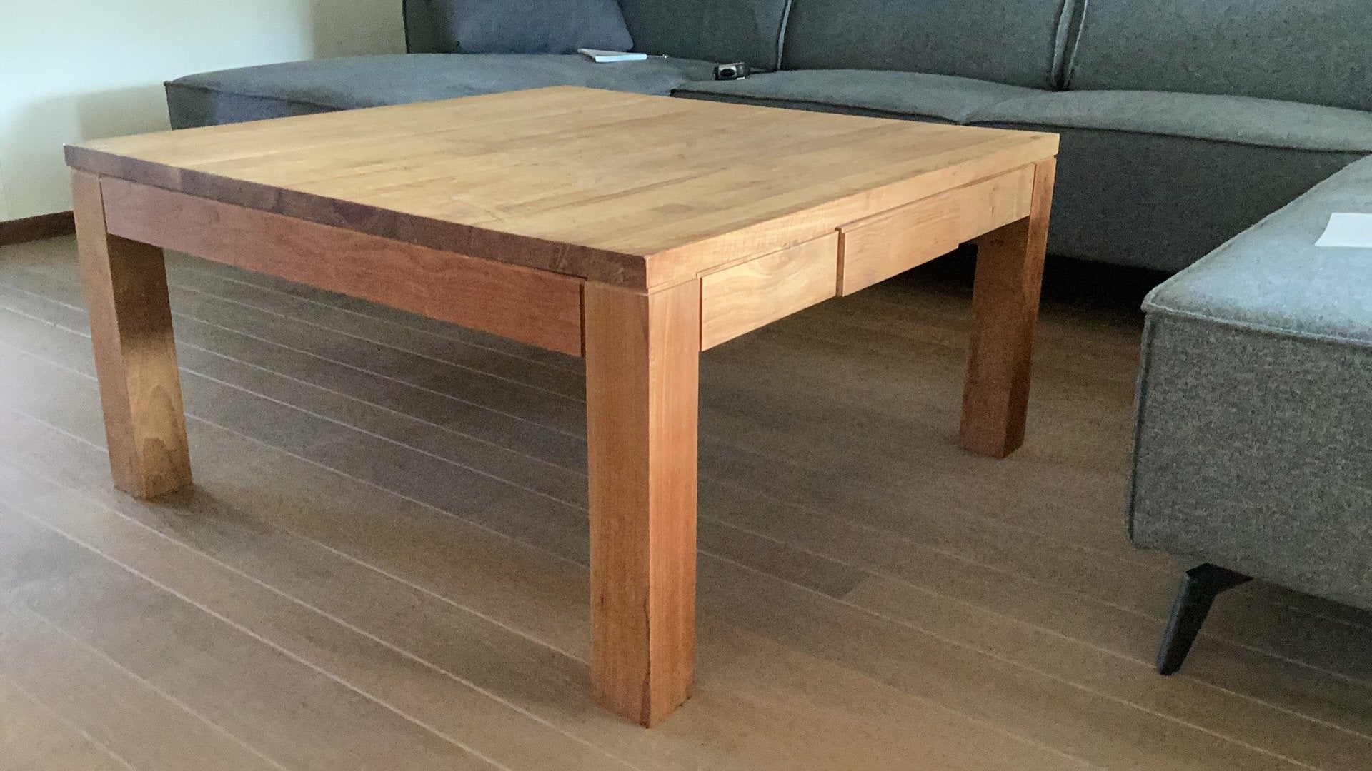 Teakhouten salontafel, Ophalen, Gebruikt, 50 tot 100 cm, Koloniaal