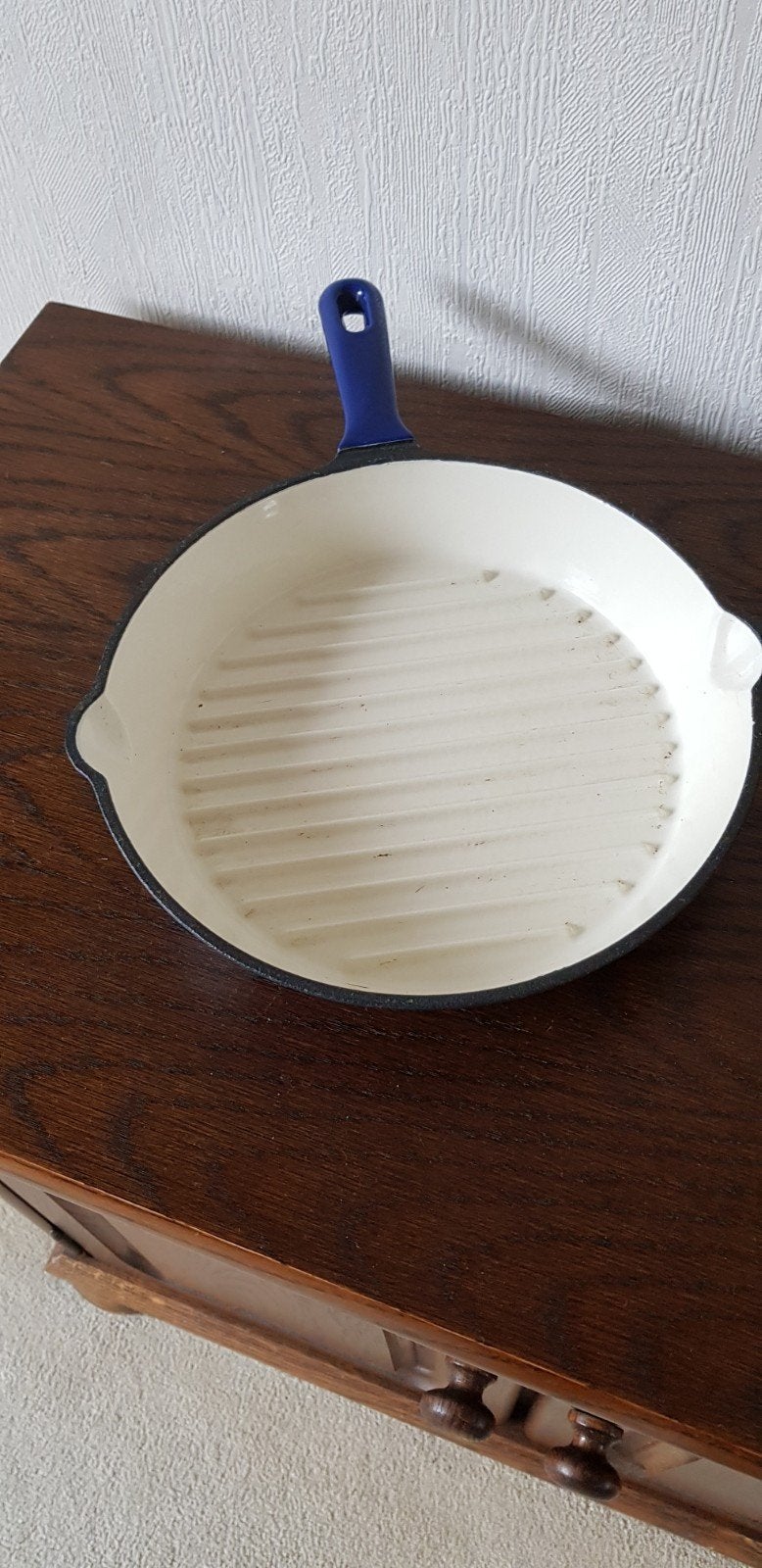 Gietijzeren bak/ grilpan, Verzenden, Zo goed als nieuw, Gietijzer, Koekenpan of Braadpan