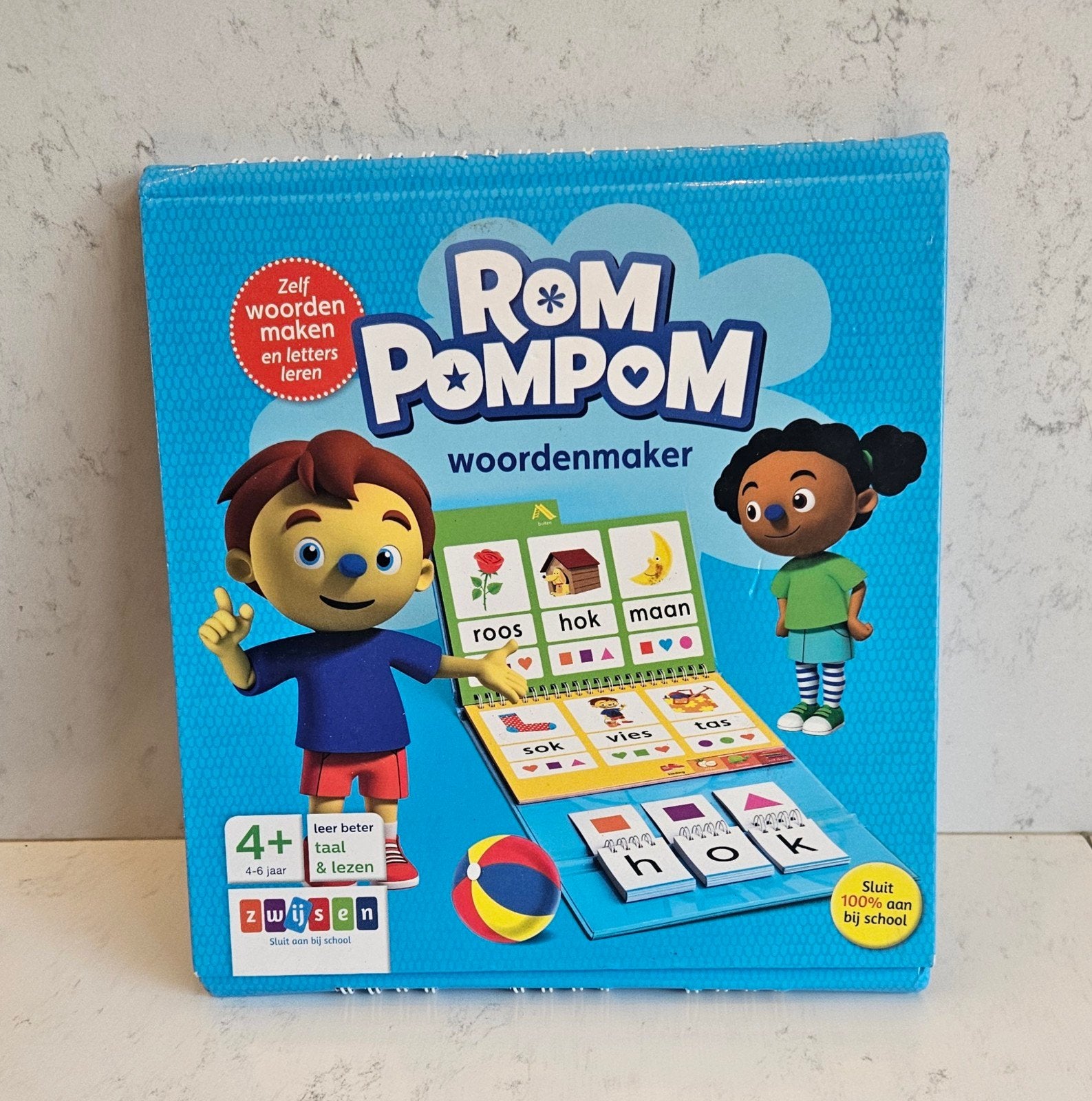 Rom Pom Pom woordenmaker - Leer zelf woorden maken, Kinderen en Baby's, Speelgoed | Educatief en Creatief, Ophalen of Verzenden