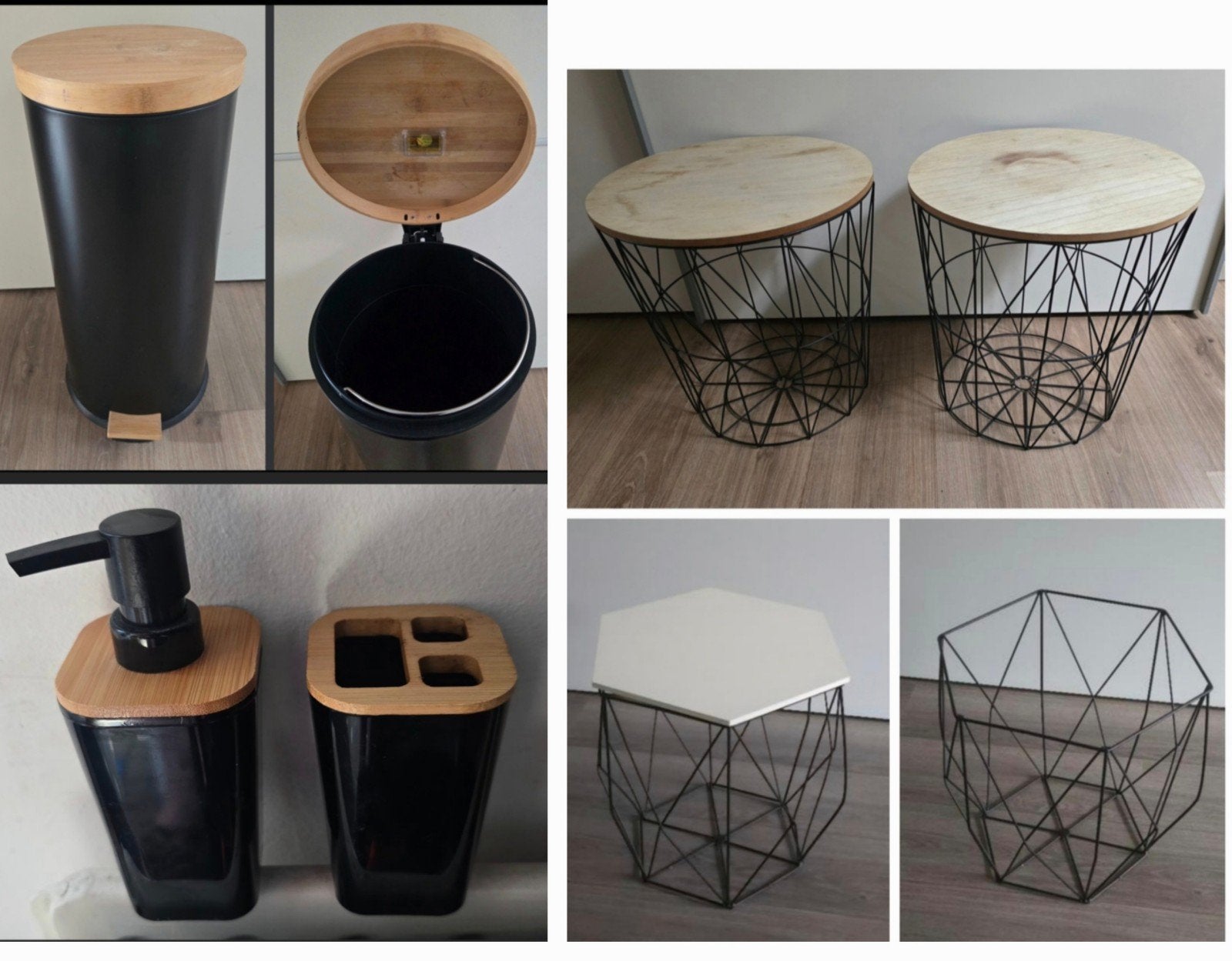 Zwarte en houten woonaccessoires en bijzettafels, Hout, Zwart, Ophalen of Verzenden, Zo goed als nieuw