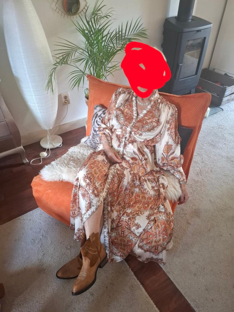 Jus de Pom jurk maat S, valt groot, Kleding | Dames, Jurken, Jus de Pom, Oranje, Ophalen of Verzenden, Zo goed als nieuw