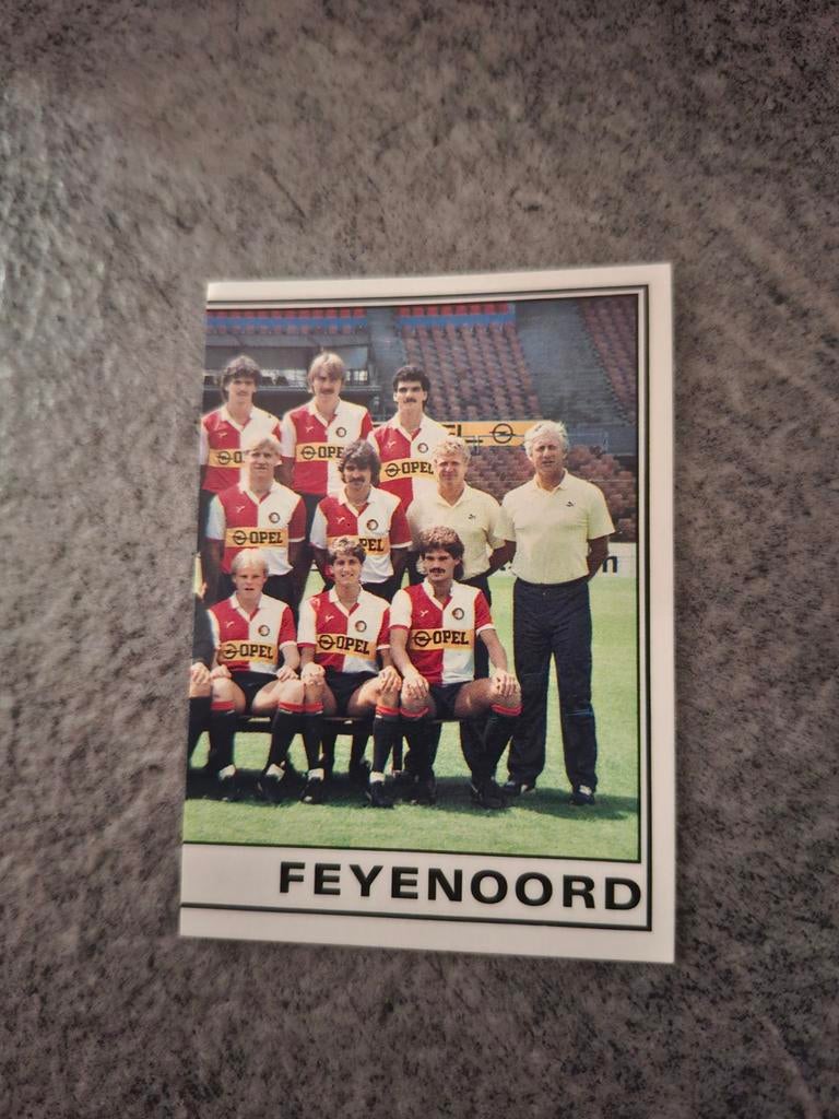 Panini sticker Voetbal 85. Deel teamfoto Feyenoord., Verzenden, Zo goed als nieuw, Sticker