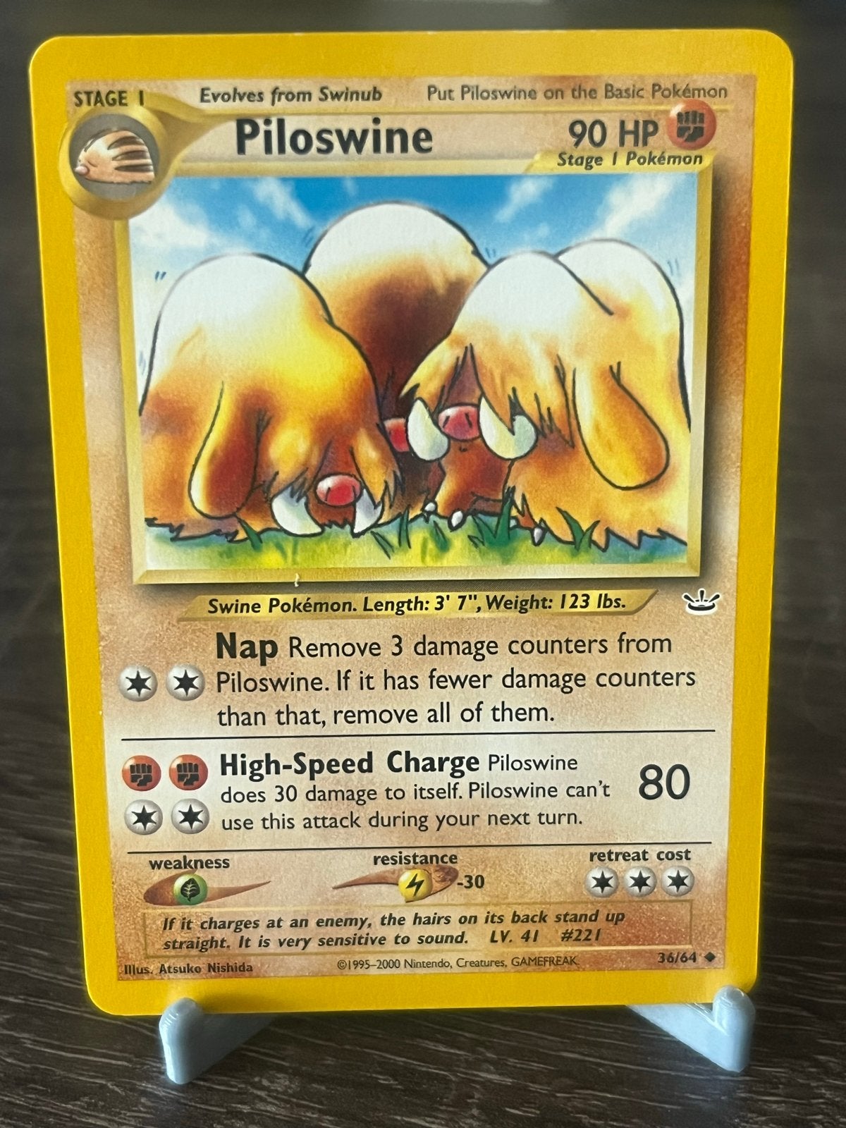Piloswine (35/64) - Neo Revelation - EX, Ophalen of Verzenden, Zo goed als nieuw, Losse kaart
