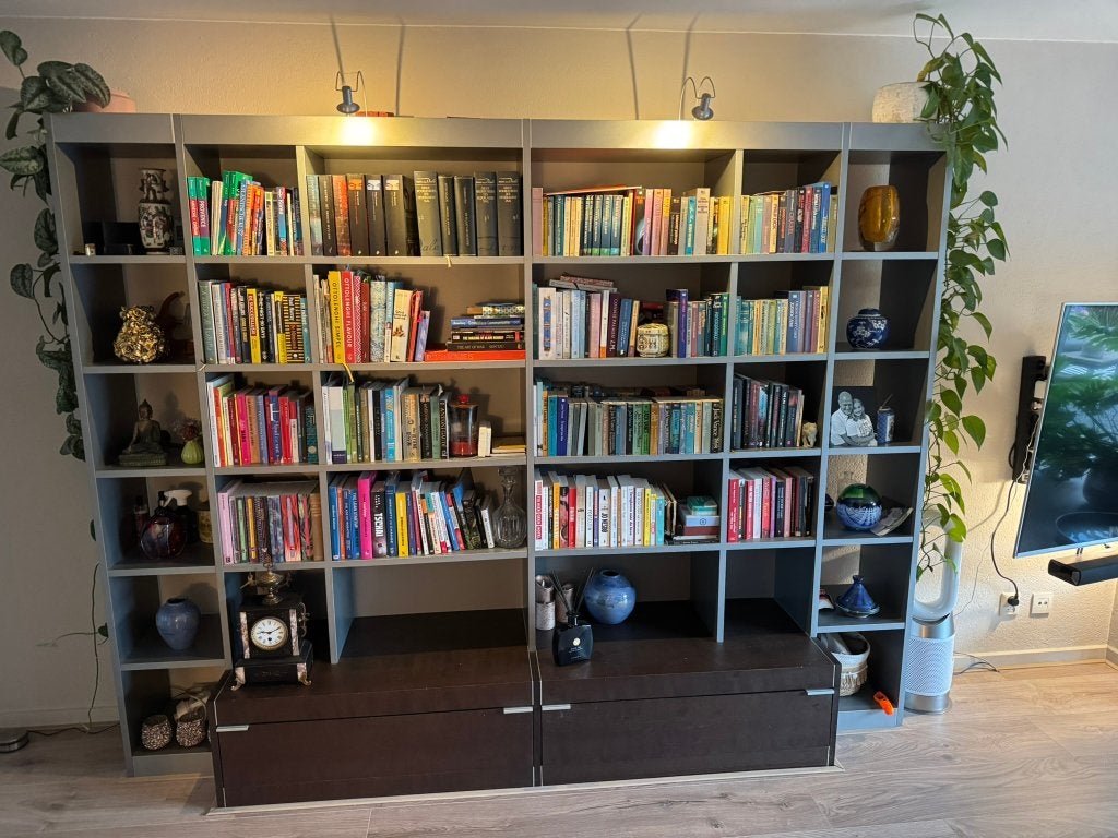 Pastoe L-serie boeken en ladenkast, Huis en Inrichting, Ophalen, Gebruikt, 200 cm of meer, Met lade(s)