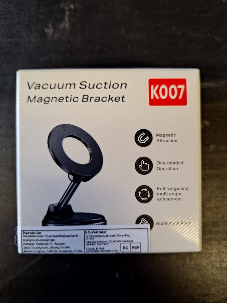 K007 Magnetische Telefoonhouder voor Auto - Zwart, Ophalen of Verzenden, Nieuw, Auto