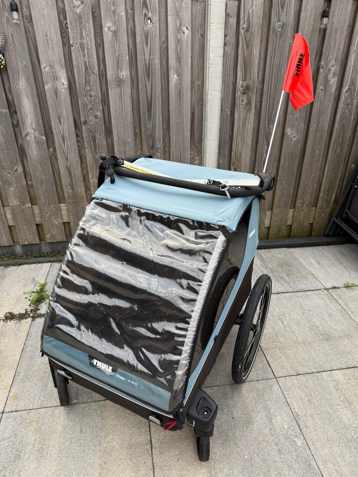 Thule Courier Aegean blue fietskar, Ophalen, Zo goed als nieuw, Kinderkar, 40 tot 60 kg