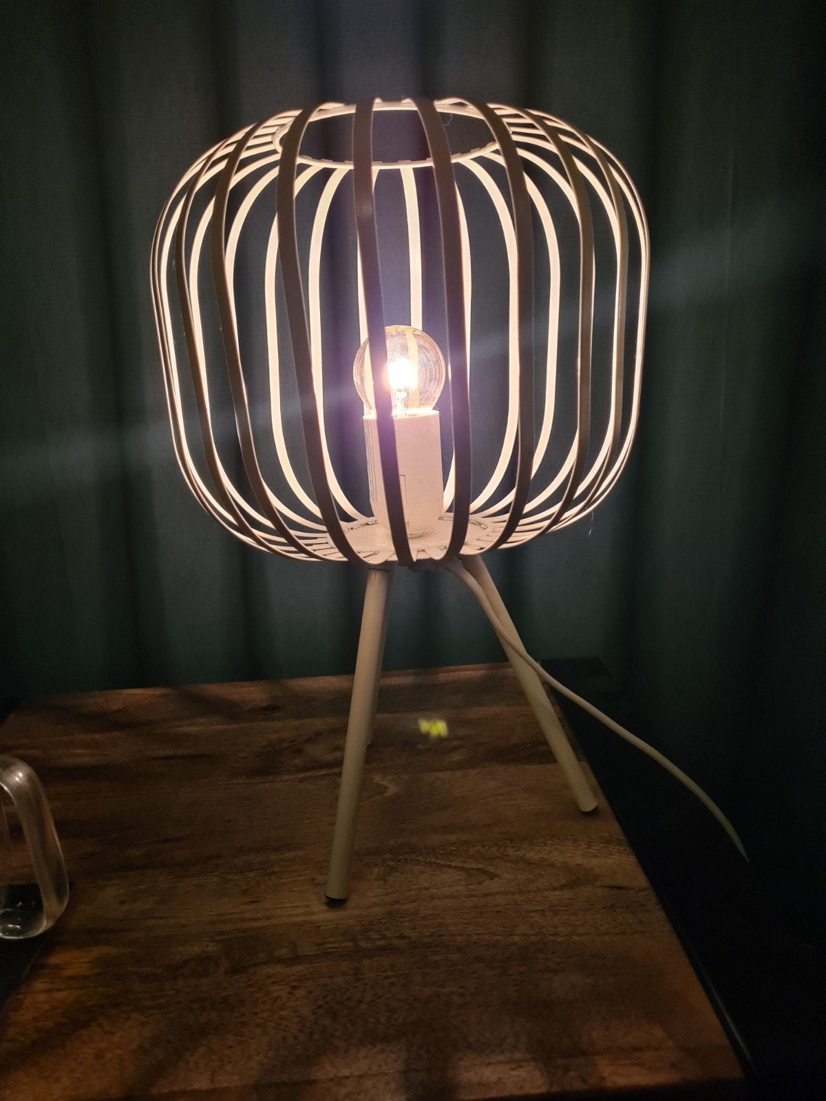 Witte tafel/nachtkastjes lamp zie beschrijving, Overige typen, Gebruikt, Overige merken, 30 cm