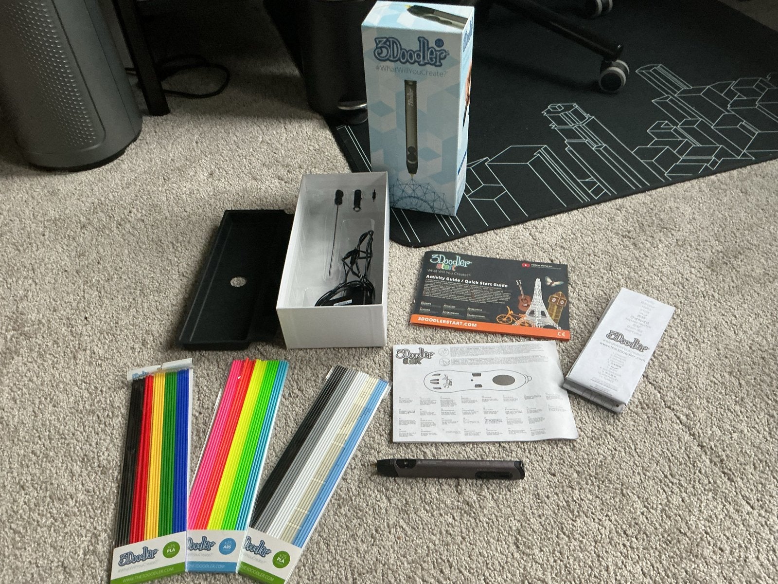 3Doodler Start 3D-pen met extra filament en handleidingen, Zwart, Ophalen of Verzenden, Zo goed als nieuw, Overige materialen