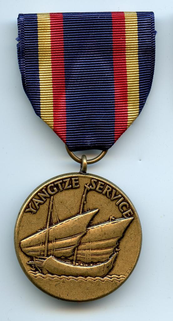 US Marine Corps Yangtze Service Medal, Ophalen of Verzenden, Landmacht, Amerika, Lintje, Medaille of Wings