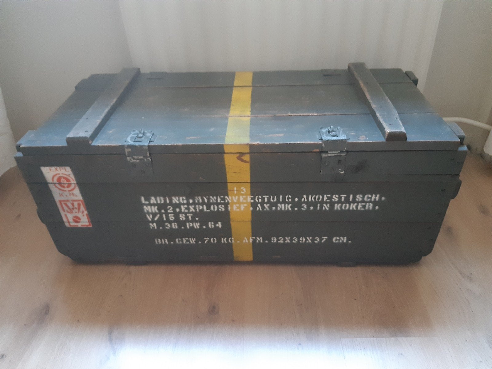 Militaire kist mijnenveegtuig, Verzamelen, Ophalen, Landmacht, Nederland, Kist of Geocache
