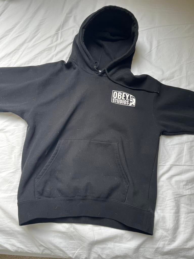Obey trui zwart Heren S, Ophalen of Verzenden, Zo goed als nieuw, Maat 46 (S) of kleiner, Zwart