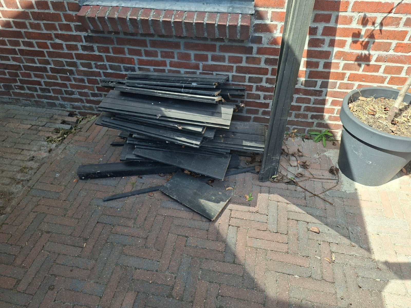 Restant schutting planken., Tuin en Terras, Ophalen, Hout