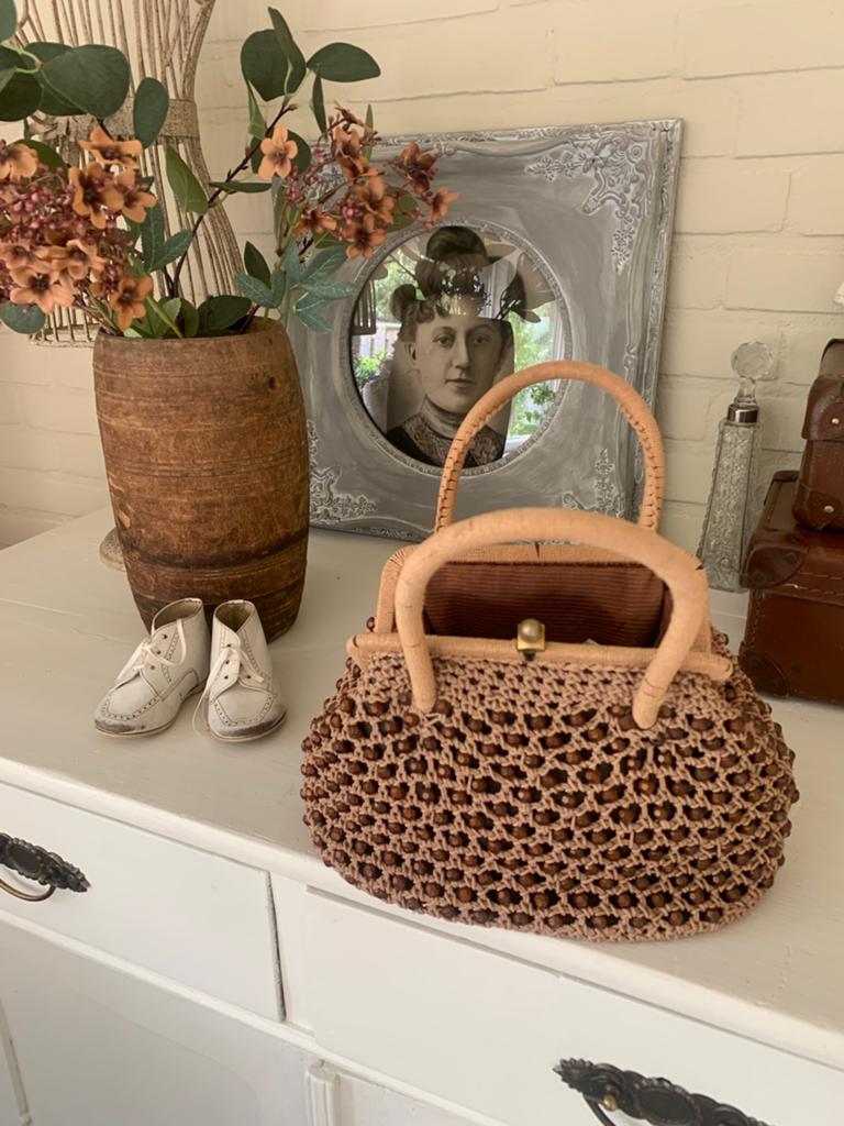 Mooi brocante tasje, Antiek en Kunst, Curiosa en Brocante, Ophalen of Verzenden