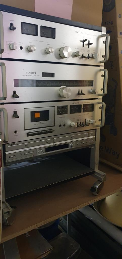 Vintage Scott Stereo Installatie met Sony DVD-speler, Audio, Tv en Foto, Stereo-sets, Tuner of Radio, Gebruikt, Losse componenten