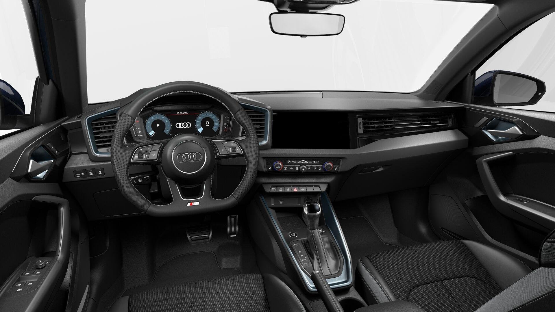 Audi A1 allstreet 35 TFSI epic 150 PK | Automaat | S-line |, Auto's, 12 maanden, Stof, 4 cilinders, Blauw