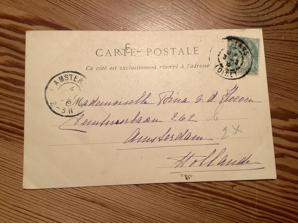 Franse ansichtkaart Orleans 1902 met 5c postzegel, Ophalen of Verzenden, Voor 1920, Gelopen, Frankrijk