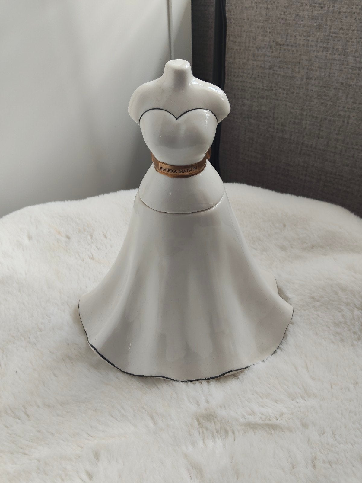 Riviera Maison lovely dress storage jar, Ophalen of Verzenden, Wit