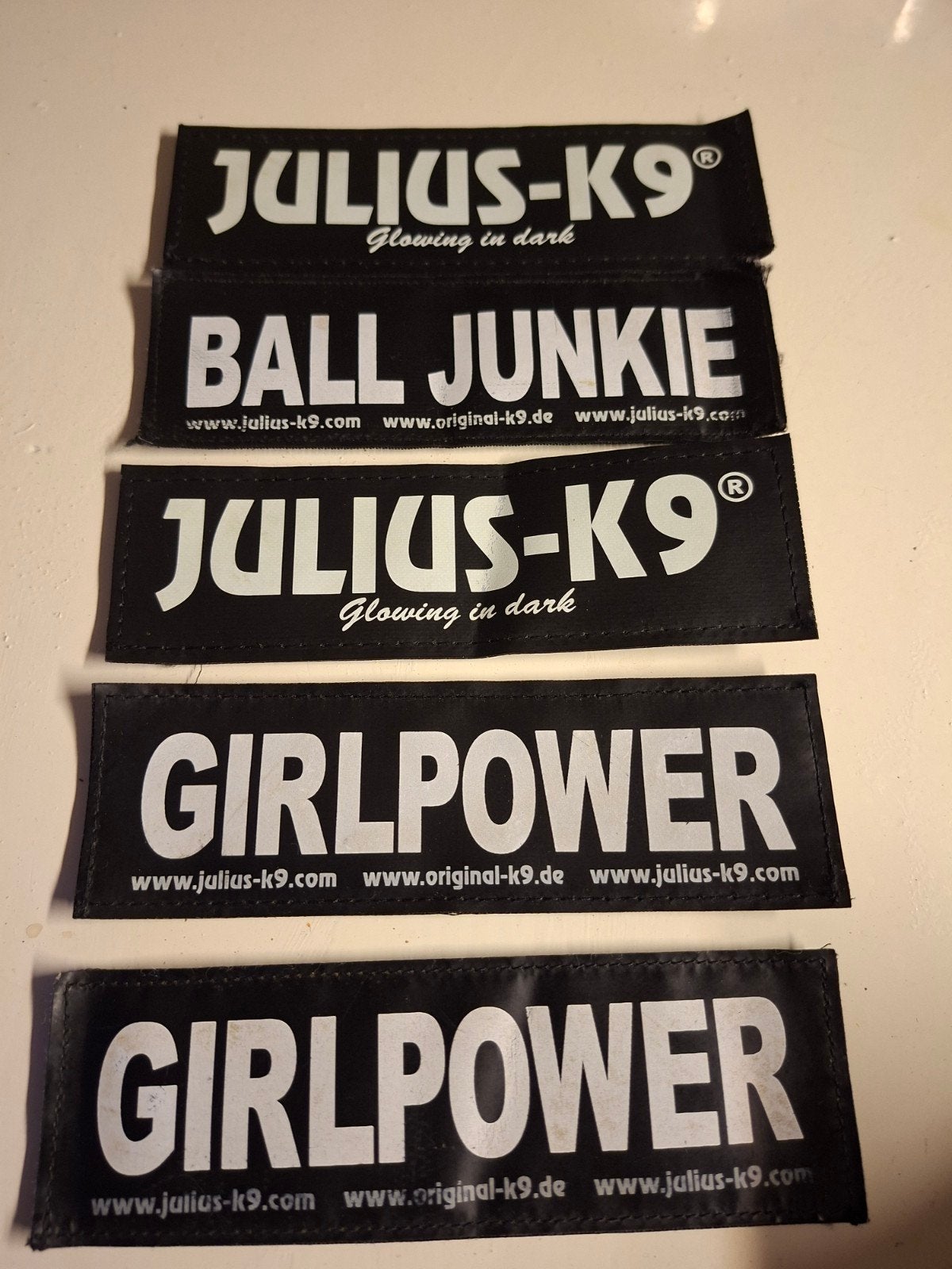 labels K9 tuig honden,tekst labels,hond,K9 tuig labels, Dieren en Toebehoren, Julius-K9, Ophalen of Verzenden, Zo goed als nieuw