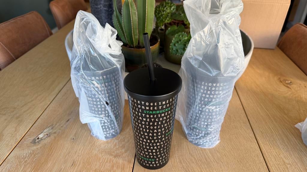 3 x Starbucks Cold Cup SS Connection, Huis en Inrichting, Nieuw, Ophalen of Verzenden, Metaal, Meerkleurig